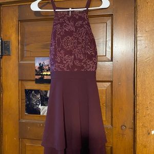 Maroon hoco dress